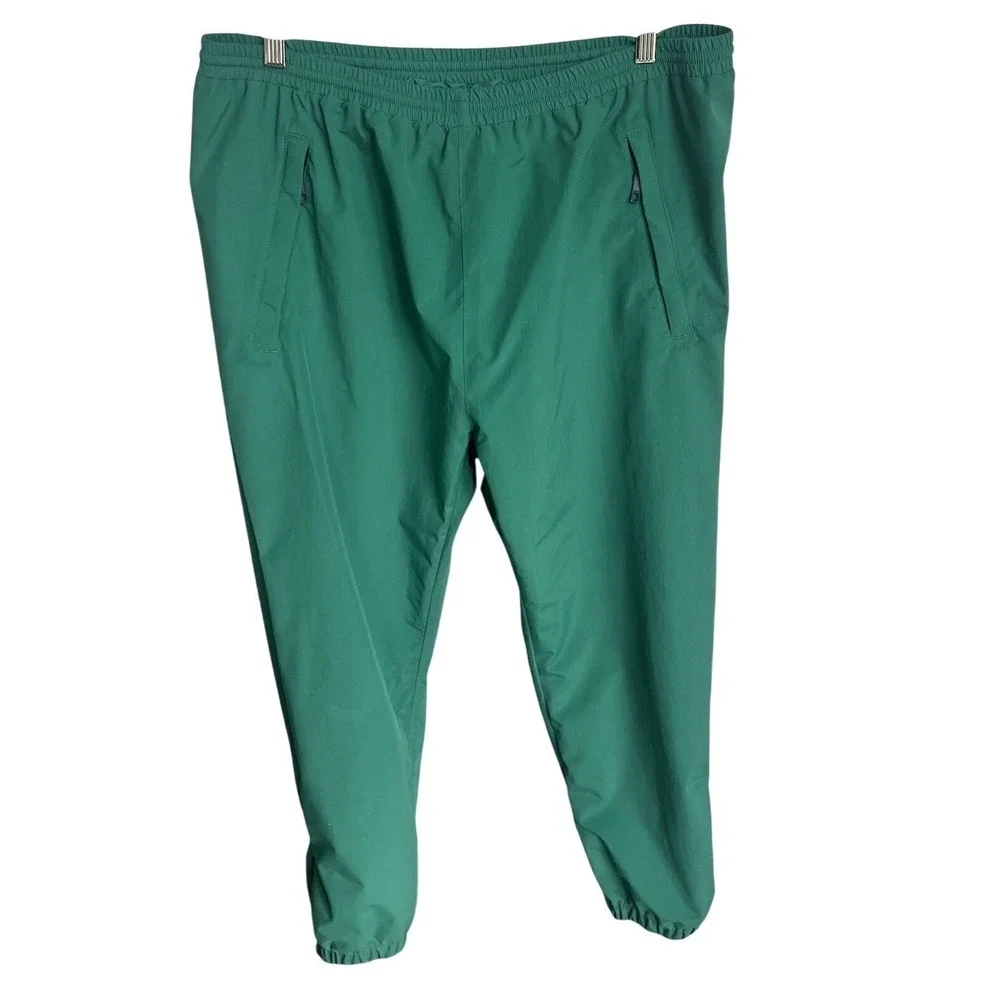 Vintage Eddie Bauer Track Pants Mens Large Waterproof Windbreaker Joggers Green